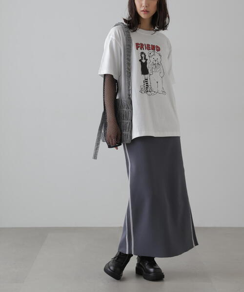 FREE'S MART（フリーズマート）の「◆サイドラインスリットナロースカート（スカート・レディース・グレー/ネイビー・SMALL/MEDIUM）」の11枚目の写真