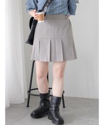 千鳥格子タックミニスカート