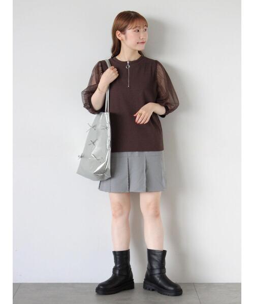【self-portrait】 jisoo着用＊千鳥格子ミニスカート ベルト付き セール】千鳥格子タックミニスカート（スカート）｜ehka sopo