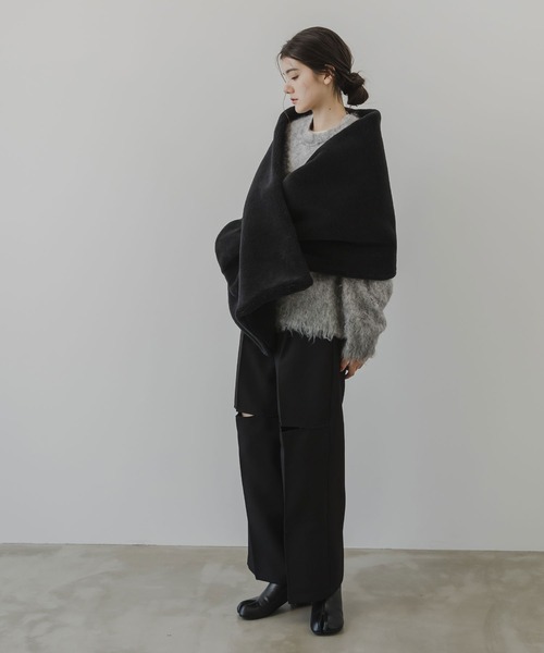 rectangle（レクタングル）の「膝スリットスラックスパンツ（スラックス・レディース・ブラック/ベージュ/グレー・FREE）」の10枚目の写真