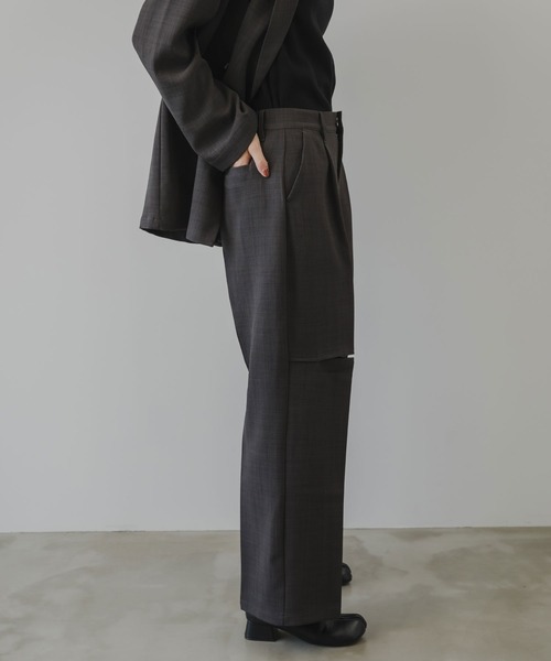 rectangle（レクタングル）の「膝スリットスラックスパンツ（スラックス・レディース・ブラック/ベージュ/グレー・FREE）」の12枚目の写真