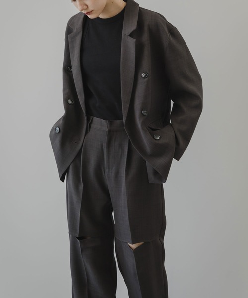 rectangle（レクタングル）の「膝スリットスラックスパンツ（スラックス・レディース・ブラック/ベージュ/グレー・FREE）」の15枚目の写真