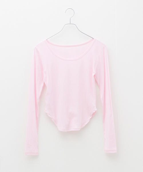 Oriens JOURNAL STANDARD（オリエンス ジャーナルスタンダード）の「《別注》【MILLER/ミラー】Light Prib 2way PO：カットソー（Tシャツ/カットソー・レディース・バーガンディー/ホワイト/ブラック・FREE）」の5枚目の写真