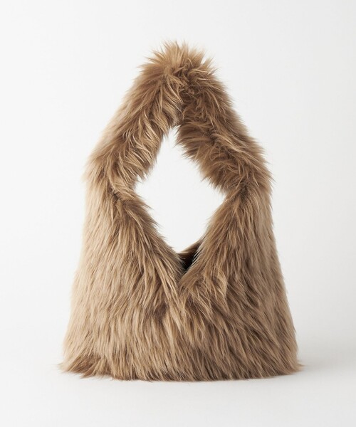 LE VERNIS（ル・ベルニ）の「＜LE VERNIS＞フェイクファー バッグ（トートバッグ・レディース・ベージュ/オリーブ・FREE）」の9枚目の写真