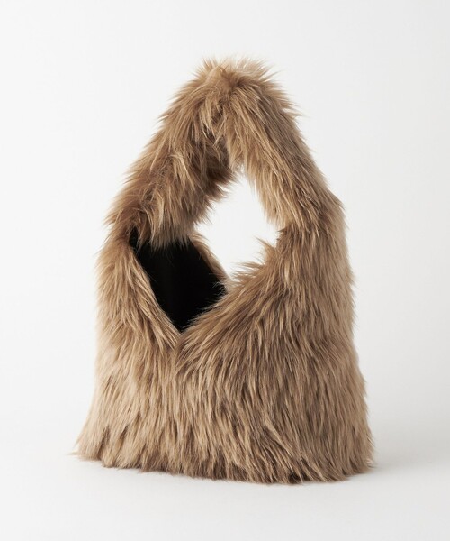 LE VERNIS（ル・ベルニ）の「＜LE VERNIS＞フェイクファー バッグ（トートバッグ・レディース・ベージュ/オリーブ・FREE）」の10枚目の写真