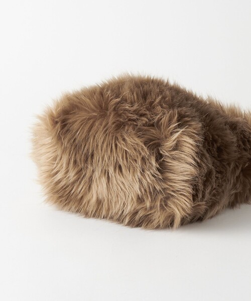 LE VERNIS（ル・ベルニ）の「＜LE VERNIS＞フェイクファー バッグ（トートバッグ・レディース・ベージュ/オリーブ・FREE）」の12枚目の写真