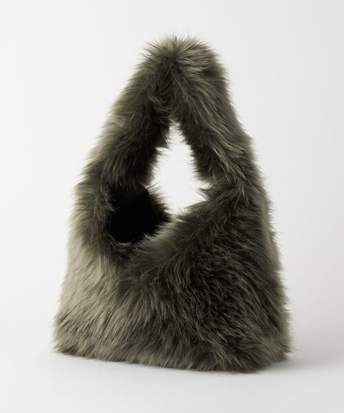 LE VERNIS（ル・ベルニ）の「＜LE VERNIS＞フェイクファー バッグ（トートバッグ・レディース・ベージュ/オリーブ・FREE）」の17枚目の写真