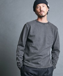 CTN PIGMENT DYED EMBROIDERY SWEAT L/S:ピグメント染め 刺繍入りスウェット ロングスリーブ