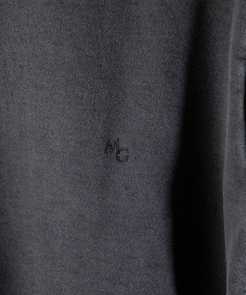 Magine(マージン)の「CTN PIGMENT DYED EMBROIDERY SWEAT L/S:ピグメント染め 刺繍入りスウェット ロングスリーブ(スウェット・メンズ・ブラック・48/46/44)」の3枚目の写真