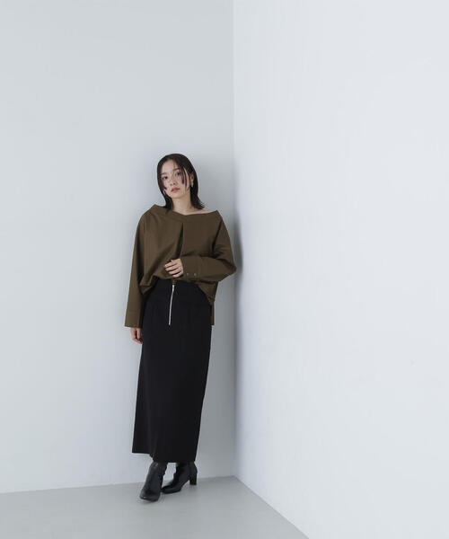 【セール】◇アウトポケットジップナロースカート（スカート）｜NATURAL BEAUTY BASIC（ナチュラルビューティーベーシック）