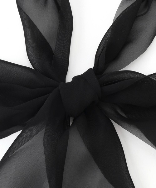 ROPE' PICNIC（ロペピクニック）の「オーガンジーチュールリボンネックレス（ネックレス・レディース・ブラック系その他/ブラック・FREE）」の3枚目の写真