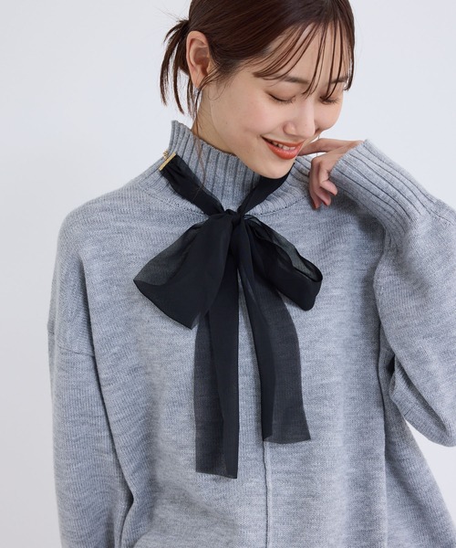 ROPE' PICNIC（ロペピクニック）の「オーガンジーチュールリボンネックレス（ネックレス・レディース・ブラック系その他/ブラック・FREE）」の13枚目の写真