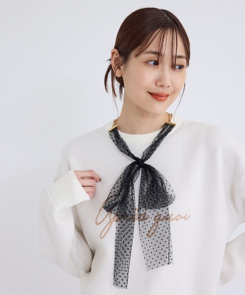 ROPE' PICNIC（ロペピクニック）の「オーガンジーチュールリボンネックレス（ネックレス・レディース・ブラック系その他/ブラック・FREE）」の15枚目の写真