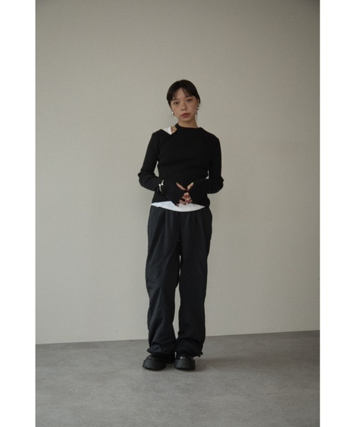 カットアウトリブニットトップス（ニット/セーター）｜DRWCYS