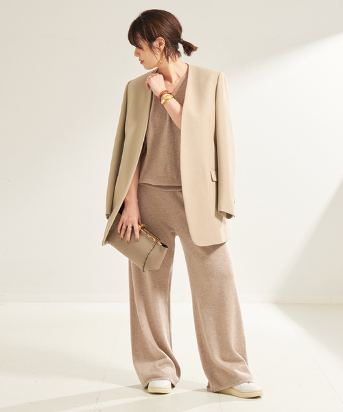 Plage プラージュ　Collarless Big ジャケット セール】Collarless Big ジャケット（ノーカラージャケット