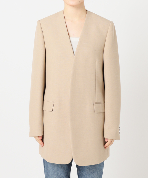 Plage プラージュ　Collarless Big ジャケット セール】Collarless Big ジャケット（ノーカラージャケット