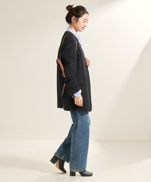 Plage プラージュ　Collarless Big ジャケット セール】nallow collar ジャケット（その他アウター）｜Plage