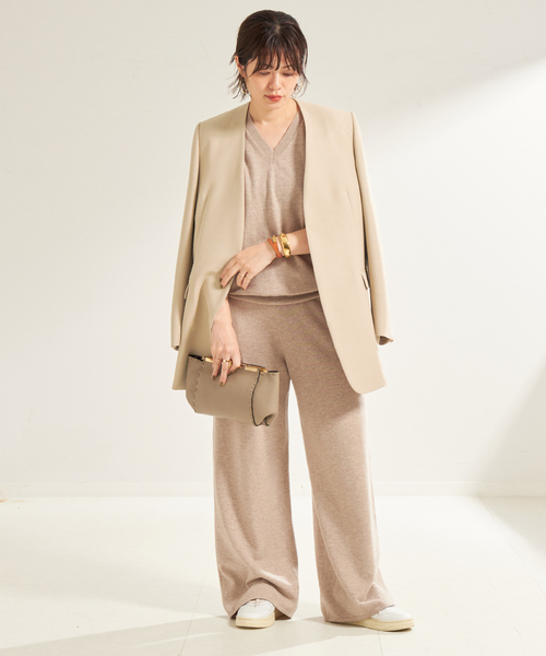 セール】Collarless Big ジャケット（ノーカラージャケット）｜Plage