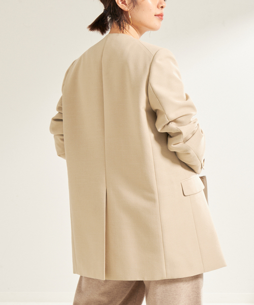 Plage プラージュ　Collarless Big ジャケット セール】nallow collar ジャケット（その他アウター）｜Plage
