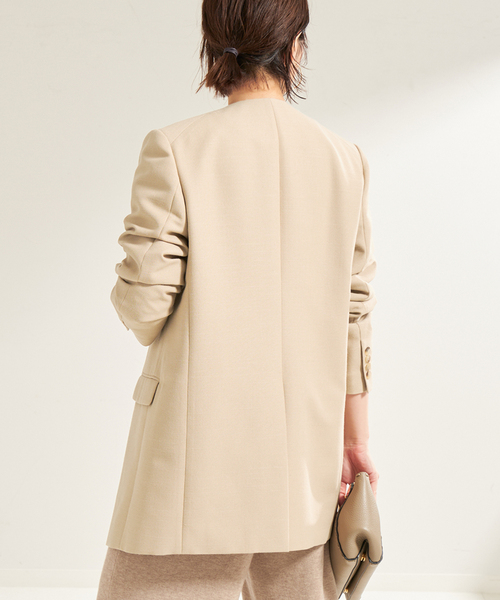 セール】Collarless Big ジャケット（ノーカラージャケット）｜Plage