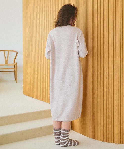 新品　マタノアツコ 音符総柄・ワンピース・ルームウェア「Mサイズ・アイボリー」 新品 マタノアツコ 音符総柄・ワンピース・ルームウェア「Mサイズ