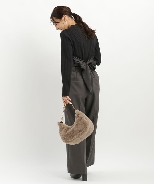 Andemiu（アンデミュウ）の「サテンビスチェニット159346（ニット/セーター・レディース・グリーン/アイボリー/ブラック・FREE）」の9枚目の写真