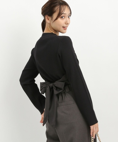 Andemiu（アンデミュウ）の「サテンビスチェニット159346（ニット/セーター・レディース・グリーン/アイボリー/ブラック・FREE）」の11枚目の写真