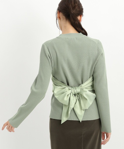 Andemiu（アンデミュウ）の「サテンビスチェニット159346（ニット/セーター・レディース・グリーン/アイボリー/ブラック・FREE）」の18枚目の写真