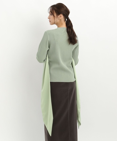 Andemiu（アンデミュウ）の「サテンビスチェニット159346（ニット/セーター・レディース・グリーン/アイボリー/ブラック・FREE）」の20枚目の写真