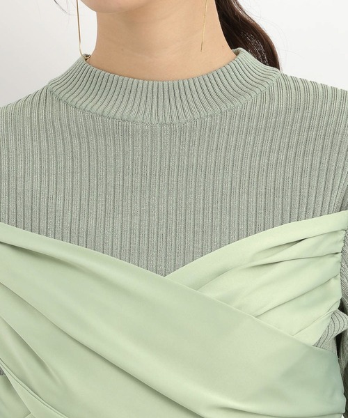 Andemiu（アンデミュウ）の「サテンビスチェニット159346（ニット/セーター・レディース・グリーン/アイボリー/ブラック・FREE）」の21枚目の写真