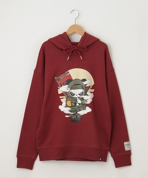 &Bridge(アンドブリッジ)の「HIPANDA(ハイパンダ) HIPANDA忍者プリントトパーカー(パーカー・メンズ・ブラック/レッド系1・02/01/03/04/05)」の2枚目の写真