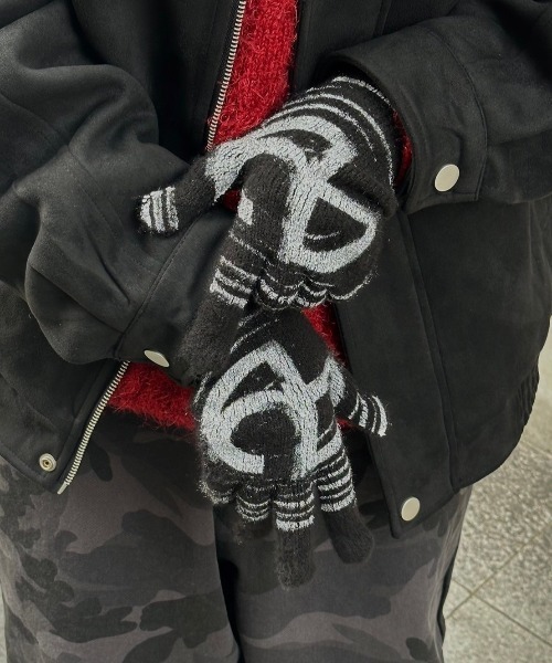 手袋 NOMANUAL SL KNIT GLOVES BLACK NM65AC06M1BK NOMANUAL（NOMANUAL）の「韓国ブランド NOMANUAL ノーマニュアル