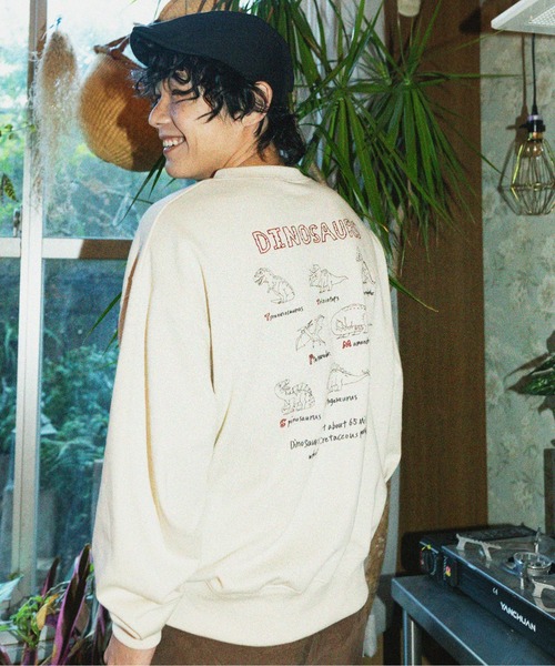 DOUBLE NAME（ダブルネーム）の「みんなのきょうりゅうずかん刺しゅうプルオーバー/ユニセックス（Tシャツ/カットソー・レディース・グリーン/ブラック/オフホワイト・FREE）」の19枚目の写真