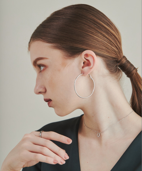 ciite' surgical stainless(シーテサージカルステンレス)の「【 金属アレルギー対応 】 シンプルフープピアス サージカルステンレス (両耳用)(ピアス(両耳用)・レディース・シルバー/ゴールド/ピンクゴールド・L/M)」の22枚目の写真