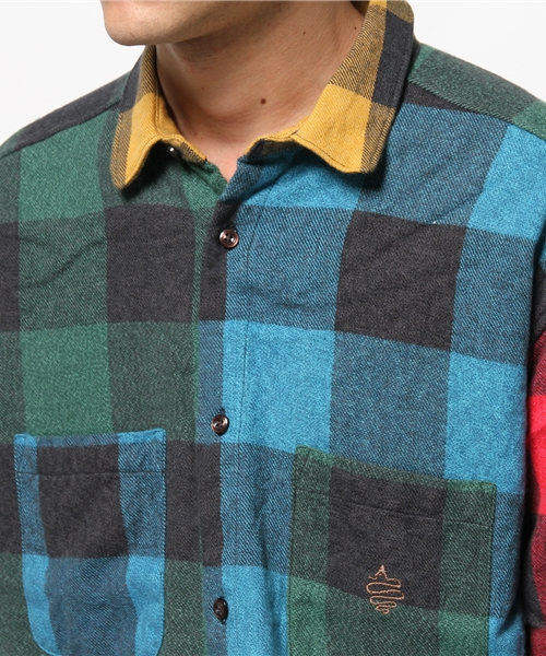 ALDIES（アールディーズ）の「John Wide Shirts ワイドシルエット ネルシャツ（シャツ/ブラウス・メンズ・レッド/その他1/その他2/ネイビー・MEDIUM/LARGE/SMALL）」の7枚目の写真