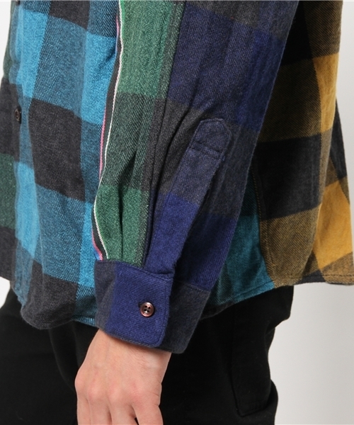 ALDIES（アールディーズ）の「John Wide Shirts ワイドシルエット ネルシャツ（シャツ/ブラウス・メンズ・レッド/その他1/その他2/ネイビー・MEDIUM/LARGE/SMALL）」の8枚目の写真