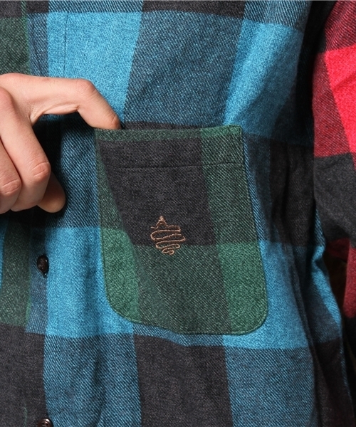 ALDIES（アールディーズ）の「John Wide Shirts ワイドシルエット ネルシャツ（シャツ/ブラウス・メンズ・レッド/その他1/その他2/ネイビー・MEDIUM/LARGE/SMALL）」の9枚目の写真