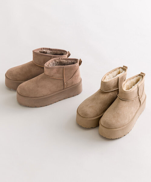 OLIVE des OLIVE（オリーブデオリーブ）の「ムートンショートブーツ（その他シューズ・レディース・ベージュ/モカ・SMALL/MEDIUM/LARGE/X-LARGE）」の8枚目の写真