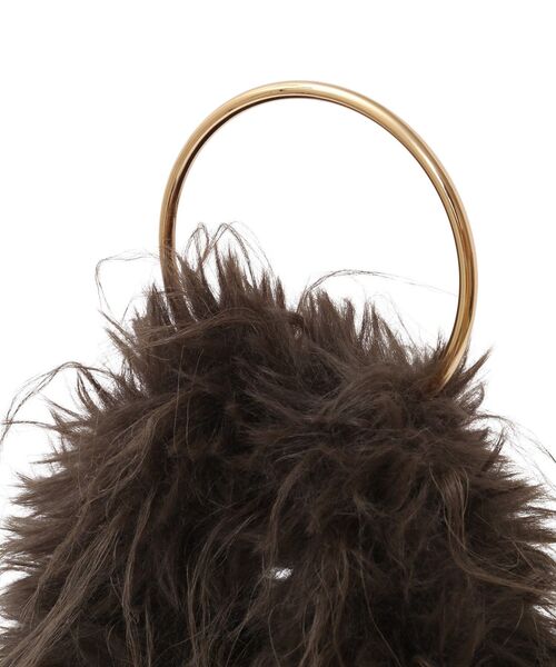 CRAFT STANDARD BOUTIQUE（クラフトスタンダードブティック）の「リングハンドルフェイクファーバッグ（ハンドバッグ・レディース・ホワイト/ダークブラウン・FREE）」の14枚目の写真