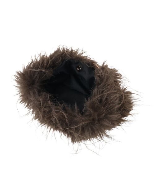 CRAFT STANDARD BOUTIQUE（クラフトスタンダードブティック）の「リングハンドルフェイクファーバッグ（ハンドバッグ・レディース・ホワイト/ダークブラウン・FREE）」の18枚目の写真