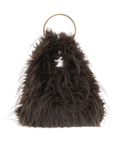 CRAFT STANDARD BOUTIQUE（クラフトスタンダードブティック）の「リングハンドルフェイクファーバッグ（ハンドバッグ・レディース・ホワイト/ダークブラウン・FREE）」の20枚目の写真