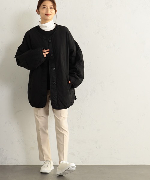 FOUND GOOD（ファウンドグッド）の「キルティングブルゾン（ブルゾン・レディース・グリーン系8/ベージュ/アイボリー/ブラック・M/S/L）」の5枚目の写真