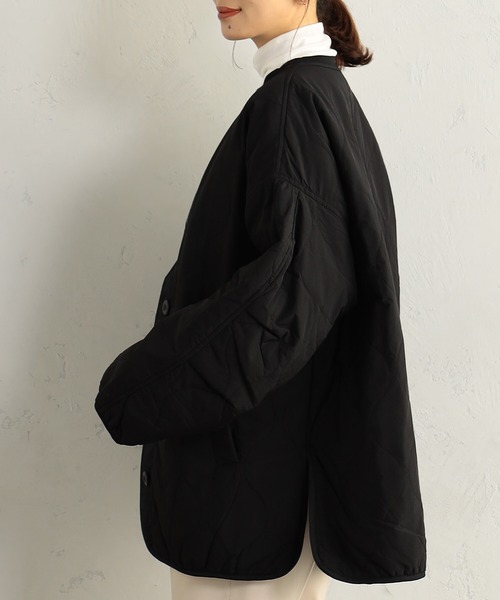 FOUND GOOD（ファウンドグッド）の「キルティングブルゾン（ブルゾン・レディース・グリーン系8/ベージュ/アイボリー/ブラック・M/S/L）」の6枚目の写真