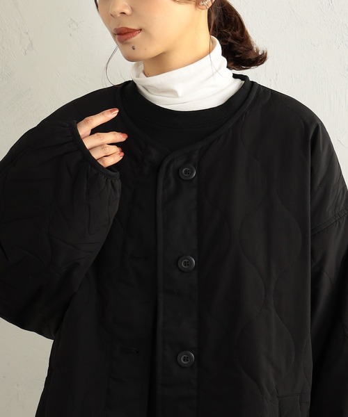 FOUND GOOD（ファウンドグッド）の「キルティングブルゾン（ブルゾン・レディース・グリーン系8/ベージュ/アイボリー/ブラック・M/S/L）」の7枚目の写真