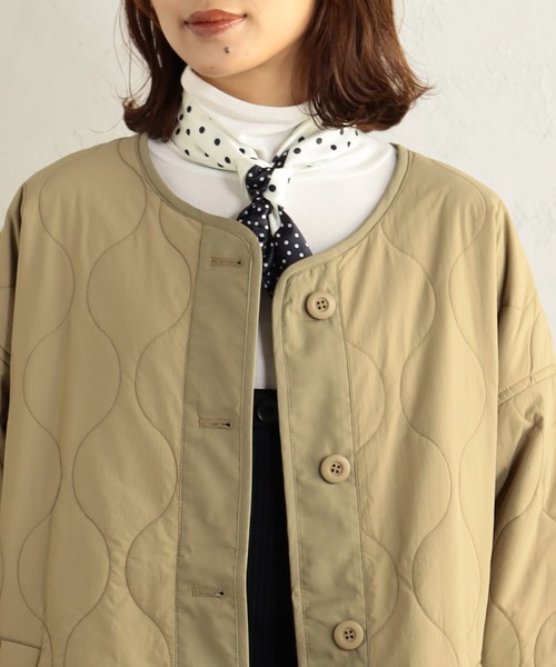 FOUND GOOD（ファウンドグッド）の「キルティングブルゾン（ブルゾン・レディース・グリーン系8/ベージュ/アイボリー/ブラック・M/S/L）」の11枚目の写真