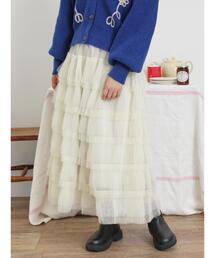 Samansa Mos2 | チュールティアードスカート(スカート)