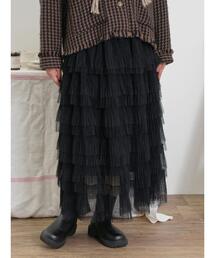 Samansa Mos2 | チュールティアードスカート(スカート)
