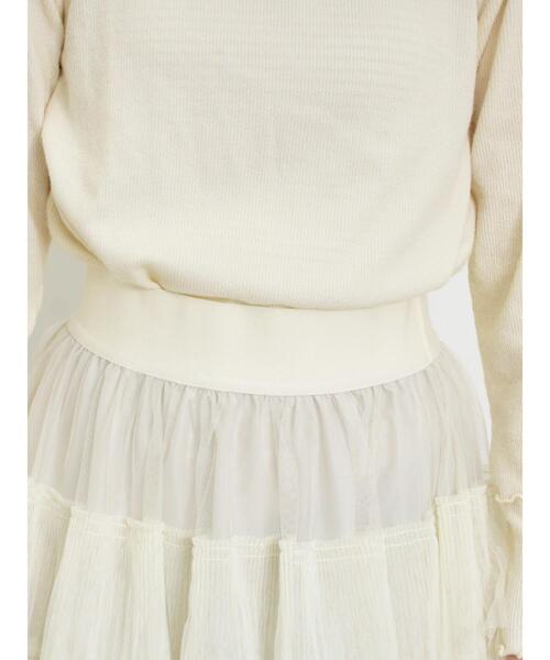 Samansa Mos2（サマンサ モスモス）の「チュールティアードスカート（スカート・レディース・キナリ/ブラック/グレー・F）」の22枚目の写真