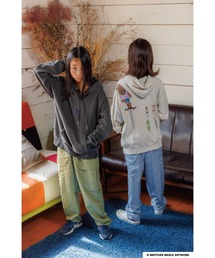 BROTHER MERLE（ブラザー マール）の「RIVER SIDE CULTURE/Brother Merle(ブラザーマール) FINGER BORD プルパーカー KIDS (M4)（パーカー）」