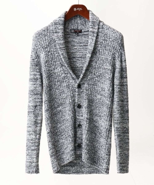 【セール】【洗える】ショールカラーカーディガン / フェザーモールヤーン（カーディガン/ボレロ）｜MK MICHEL KLEIN HOMME （エムケーミッシェルクランオム）